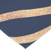 Chemin De Table Moyen Elégant bleu marine Gold Zebra Imprimer (Coin)