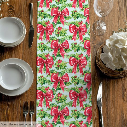 Chemin De Table Moyen Elegant hot red pink preppy Christmas table runner