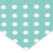 Chemin De Table Moyen Élégant motif pois turquoise et blanc (Coin)