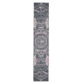 Chemin De Table Moyen Elégant Rose Gold Mandala Gray Nebula Design (Devant)