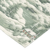 Chemin De Table Moyen Elégante campagne de Toile Verte (Coin)