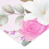 Chemin De Table Moyen Élégante fleur violette rose (Coin)