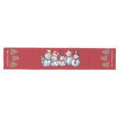 Chemin De Table Moyen Famille Snowman (Horizontal)