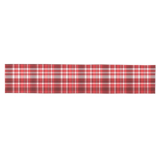 Chemin De Table Moyen Festif rouge et blanc plaid (Horizontal)