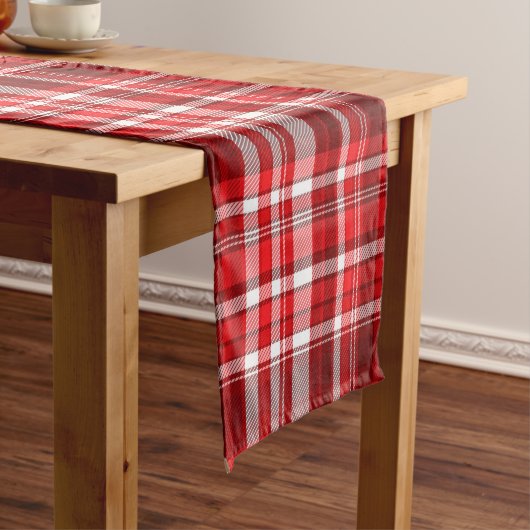 Chemin De Table Moyen Festif rouge et blanc plaid (In Situ)