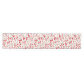 Chemin De Table Moyen Festive Baies rouges et feuilles botaniques (Horizontal)