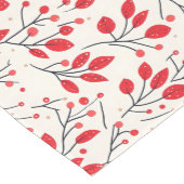 Chemin De Table Moyen Festive Baies rouges et feuilles botaniques (Coin)