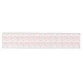 Chemin De Table Moyen Festive rose grise neige motif carrelé (Horizontal)