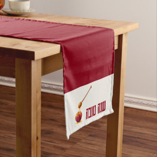 Chemin De Table Moyen Fête juive Rosh Hashanah Hébreu Shanah Tovah