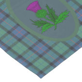 Chemin De Table Moyen Fleur d'Ecosse Tartan original et chardon (Coin)
