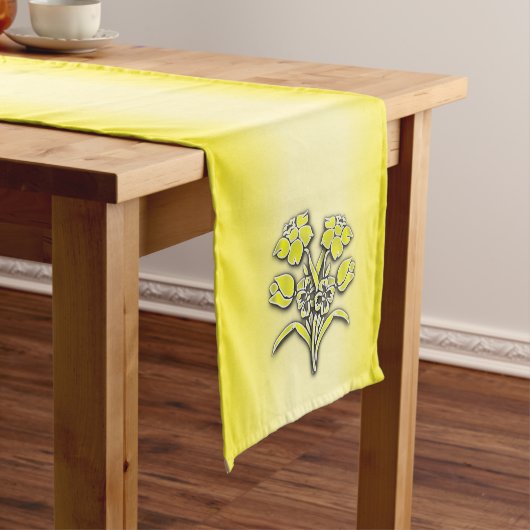 Chemin De Table Moyen Fleur jaune Narcisse (In Situ)