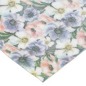 Chemin De Table Moyen Fleur pastel aquarelle douce (Coin)