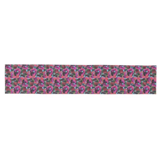 Chemin De Table Moyen Fleur rose vif (Horizontal)