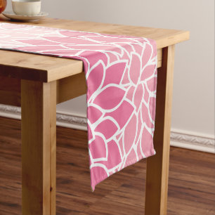 Chemin De Table Moyen Fleurs Dahlia, Motif De Fleurs, Dahlia Rose