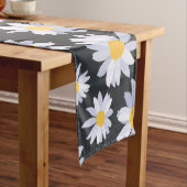 Chemin De Table Moyen Fleurs de marguerite blanche classique Botanique (In Situ)