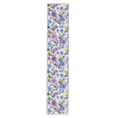 Chemin De Table Moyen Fleurs violettes et bleues (Devant)