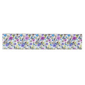 Chemin De Table Moyen Fleurs violettes et bleues (Horizontal)