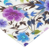 Chemin De Table Moyen Floral pourpre et bleu (Coin)