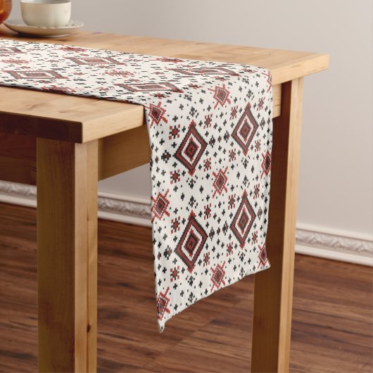 Chemin De Table Moyen Folk Diamond Cross Stitch Seamless Pattern (In Situ)