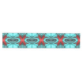 Chemin De Table Moyen Fractale de Rouge-Turquoise (Horizontal)