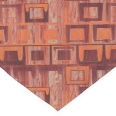 Chemin De Table Moyen Géométrique rouge et orange (Coin)