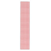 Chemin De Table Moyen Gingham Classique Décontracté - carreaux rouges et (Devant)