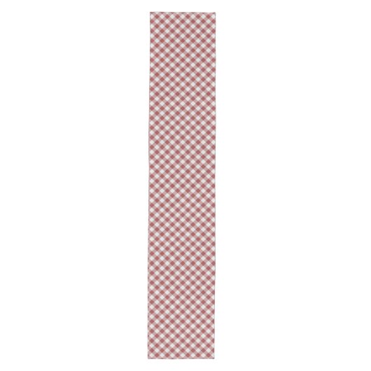 Chemin De Table Moyen Gingham Rouge Diagonal (Devant)
