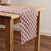 Chemin De Table Moyen Gingham Rouge Diagonal (In Situ)