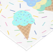 Chemin De Table Moyen Glaces sucrées et parfums glaces fête (Coin)