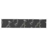 Chemin De Table Moyen Gold Music Notes sur Black (Horizontal)
