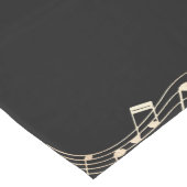 Chemin De Table Moyen Gold Music Notes sur Black (Coin)