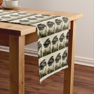 Chemin De Table Moyen Grand héron bleu des oiseaux d'Amérique d'Audubon