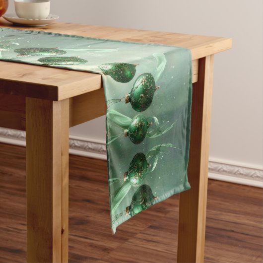 Chemin De Table Moyen Green Christmas Ball Table Runner (In Situ)