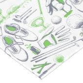 Chemin De Table Moyen Green Golf Icons Motif (Coin)