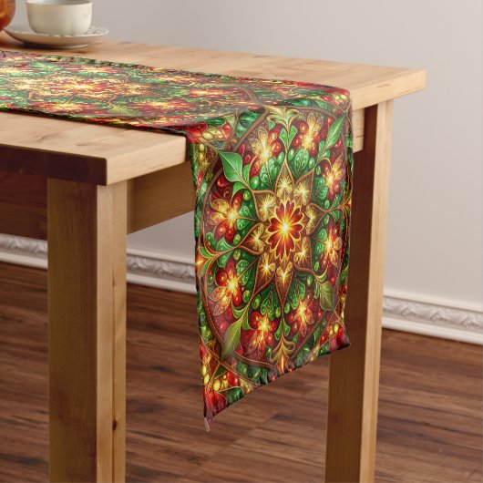 Chemin De Table Moyen Green Red Decorative Holiday Table Runner (In Situ)