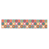Chemin De Table Moyen Groovy 70s Retro Flower Pattern | Bold Boho Floral (Horizontal)