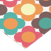 Chemin De Table Moyen Groovy 70s Retro Flower Pattern | Bold Boho Floral (Coin)