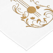 Chemin De Table Moyen Guitare en bois défilé (Coin)