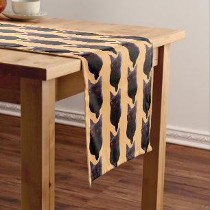 Chemin De Table Moyen HALLOWEEN BLACK CAT coureur de table