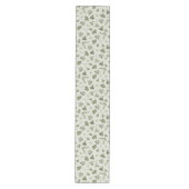 Chemin De Table Moyen Hand Drawn Winter Print Olive Table Runner (Devant)
