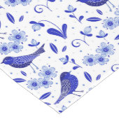 Chemin De Table Moyen Happy Bluebird Folk Art Motif (Coin)