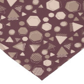 Chemin De Table Moyen Hexagon & Triangle Rose & Brown sur Motif Maroon (Coin)