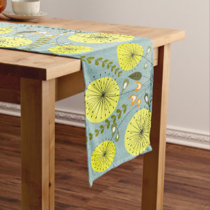 Chemin De Table Moyen Horloge Dandelion Du Milieu Du Siècle