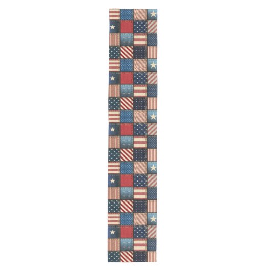 Chemin De Table Moyen Image Americana Patchwork (Devant)