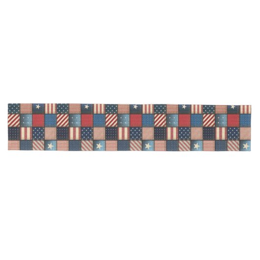 Chemin De Table Moyen Image Americana Patchwork (Horizontal)