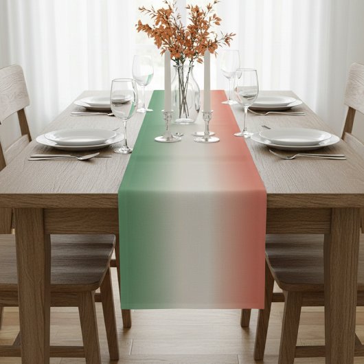 Chemin De Table Moyen Italian Flag Gradient Table Runner - Kitschen 