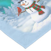 Chemin De Table Moyen Joyeux Noël Snowman & Birds Winter Scene (Coin)