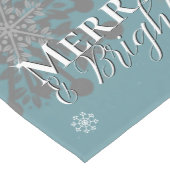 Chemin De Table Moyen Joyeux turquoise et Feux de neige brillants Noël (Coin)