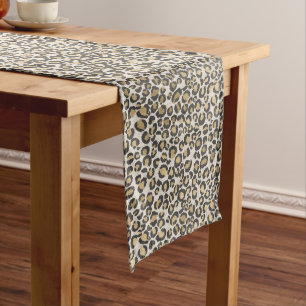 Chemin De Table Moyen Linge de cuisine poster de animal Léopard Nuetral