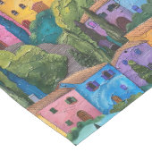 Chemin De Table Moyen Maisons toscanes colorées (Coin)